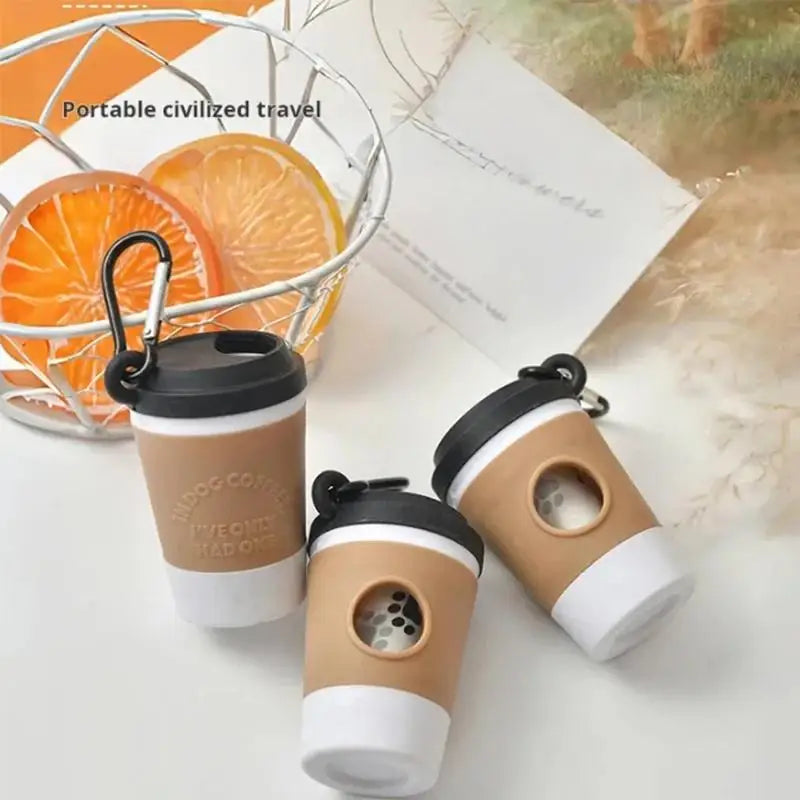 Portable Dog Poop Bag Dispenser Outdoor Pet Waste Storage Can