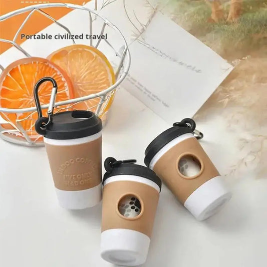 Portable Dog Poop Bag Dispenser Outdoor Pet Waste Storage Can
