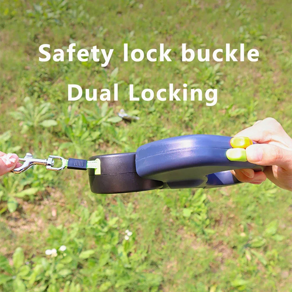 AutoRetractable DoubleEnded DogLeash With LEDFlashlight WasteBagBox ProQuality Elite Superior