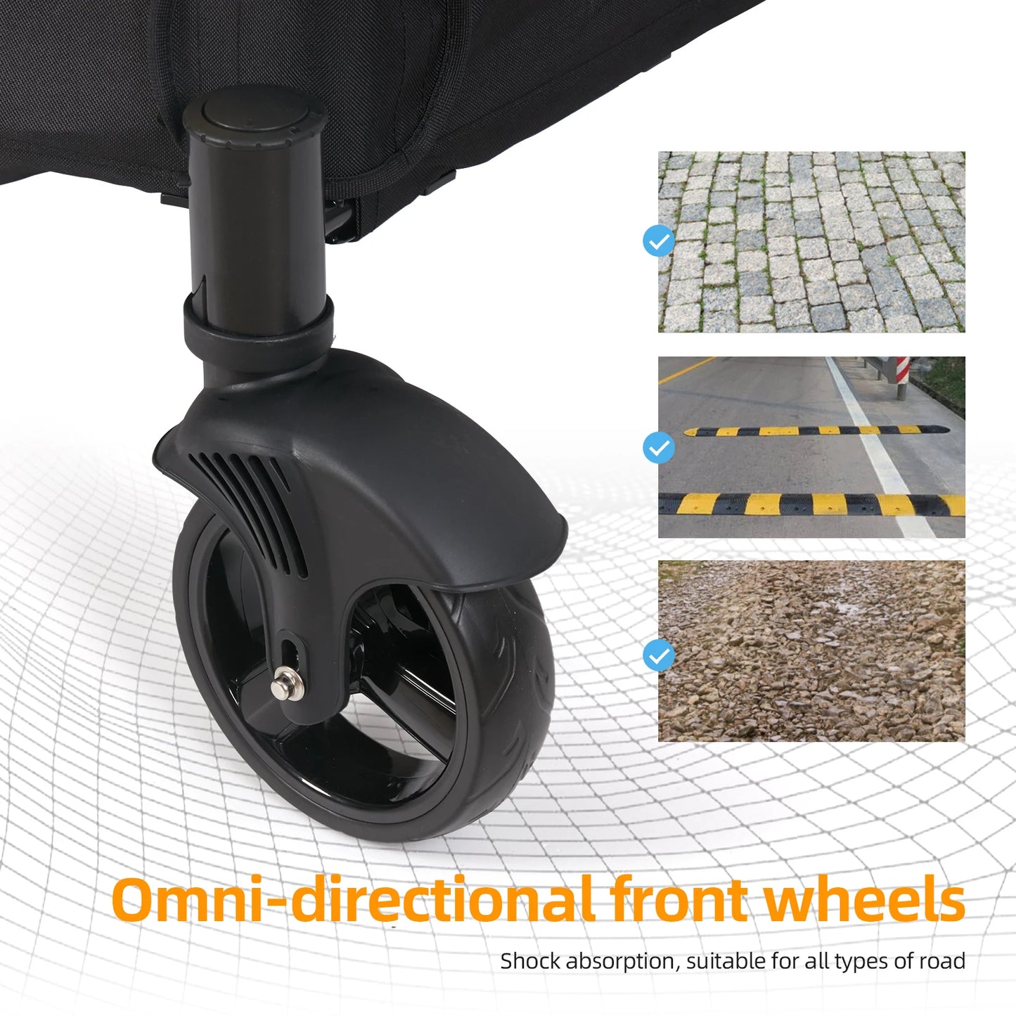 Portable Pet Stroller Four Wheel Foldable Travel Carrier