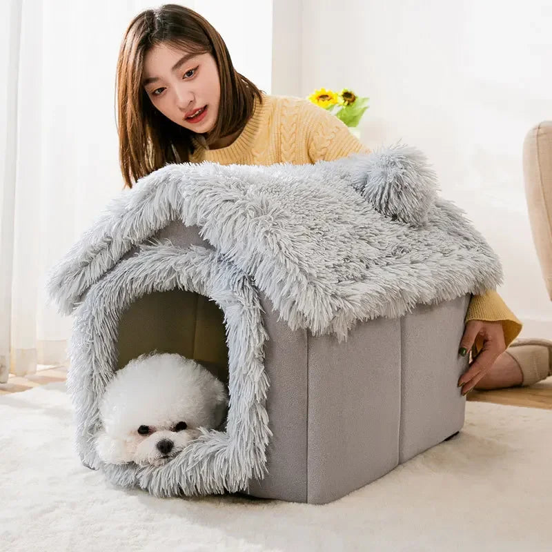 Guangdong Indoor Dog Kennel Soft Bed Cave Removable Portable