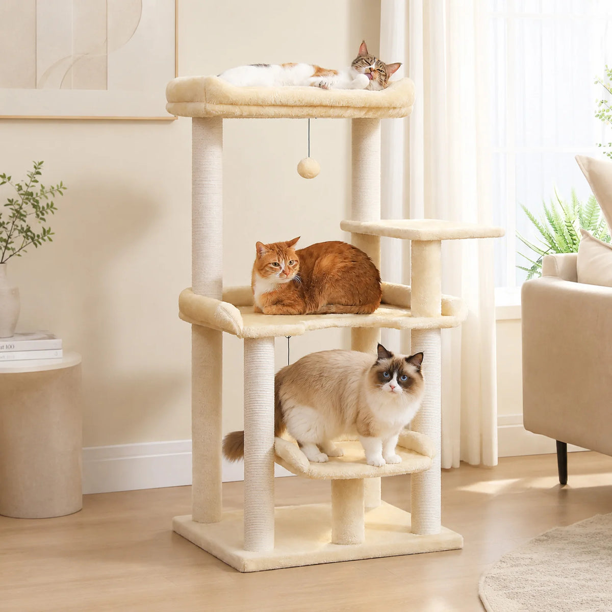 PAWZ Road Multi Level Cat Tree With Scratching Posts
