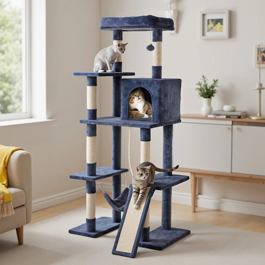 MCQ Multi-Level Cat Tree With Condo And Sisal Scratching Posts