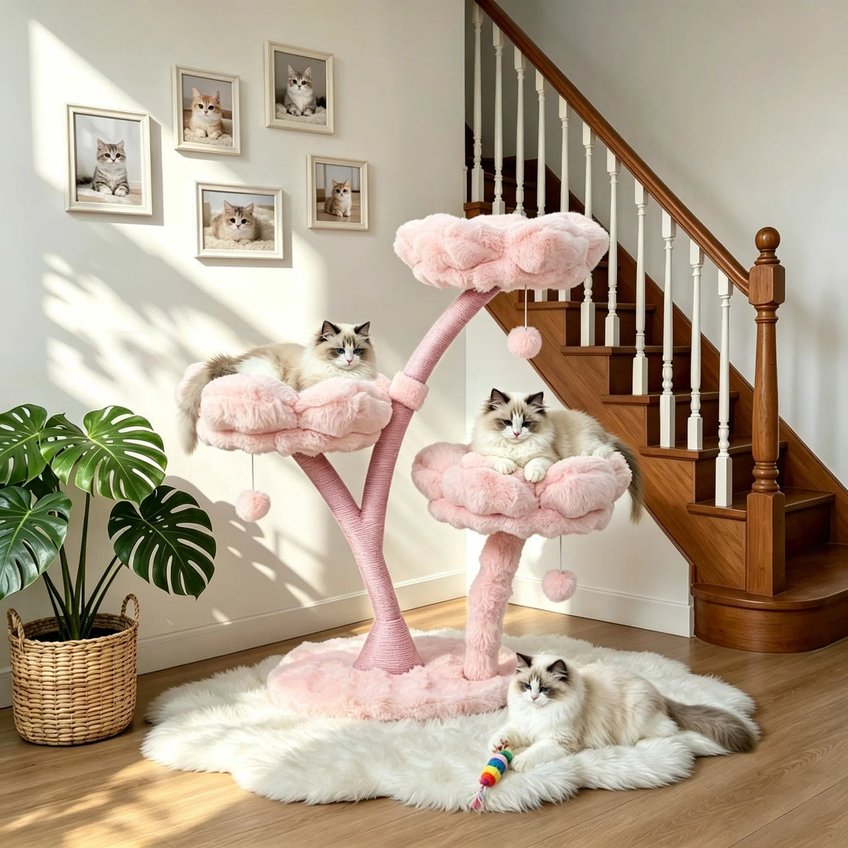 BINGOPAW Cat Tree Tower With Scratching Posts And Cozy Platforms
