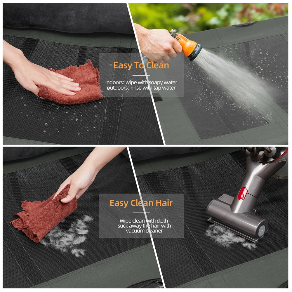 Borwartcn Outdoor Raised Dog Bed With Cooling Breathable Mat