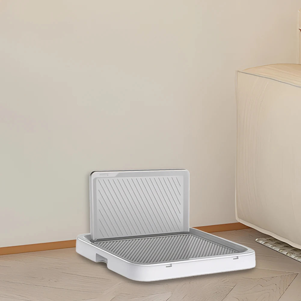 Alloet Dog Potty Tray With Pee Wall Pan For Indoor Training Portable Non Slip Base Home Use