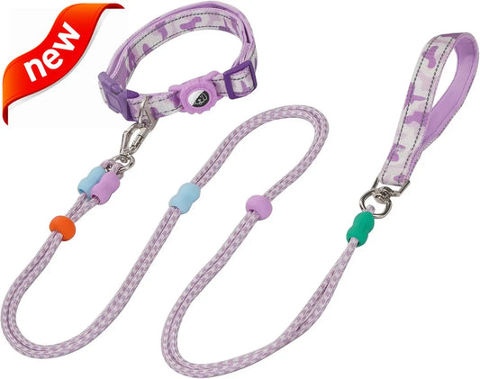 XMSJ AirTag Leash and Collar Set With Holder Clip