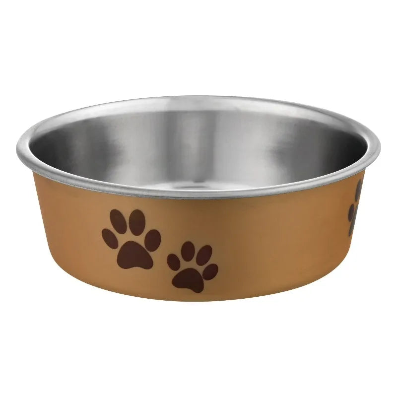 Stainless Steel Slow Feeder Dog Bowl Helps Prevent Gulping