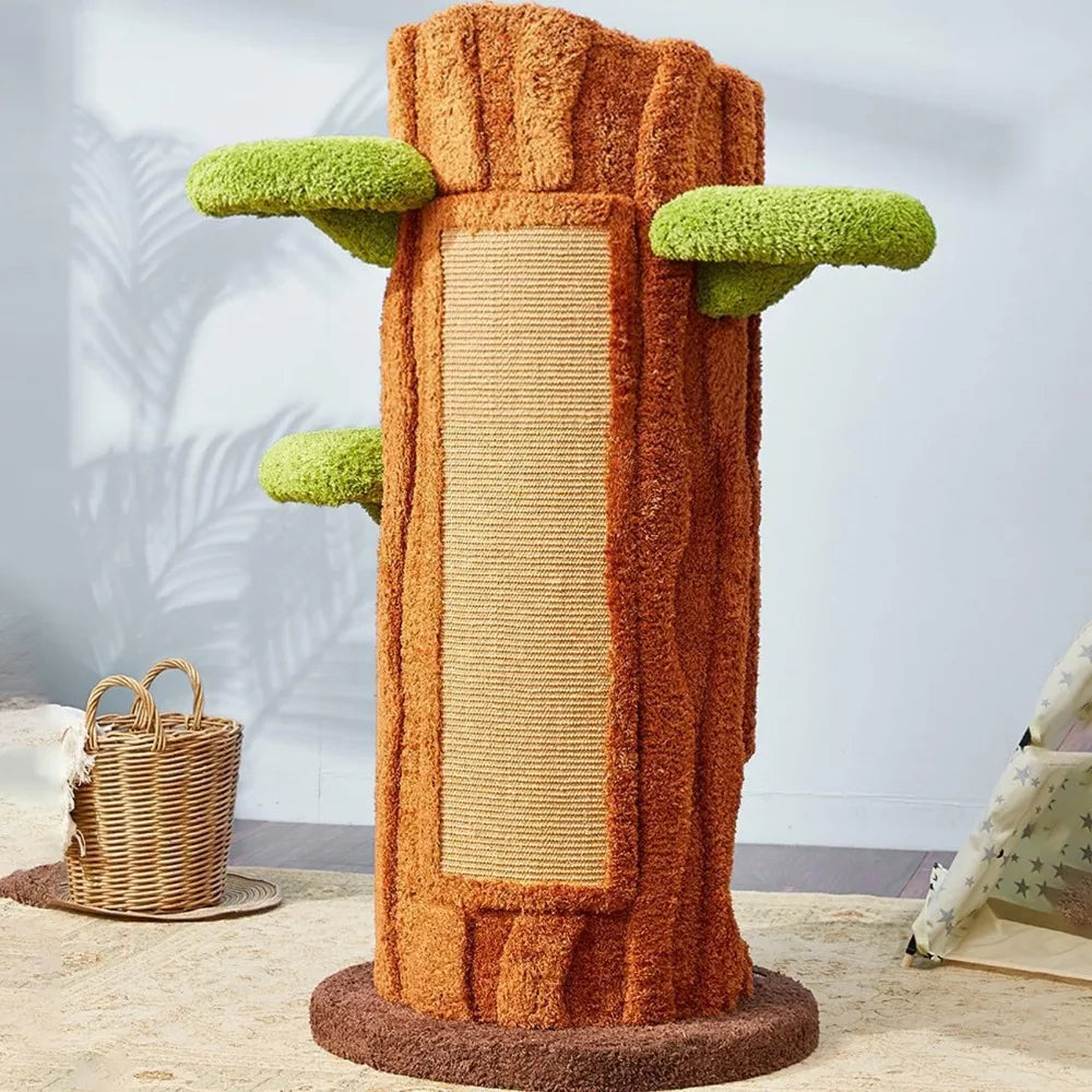 MKDK Luxury Natural Cat Tree Indoor Multi Level Tower