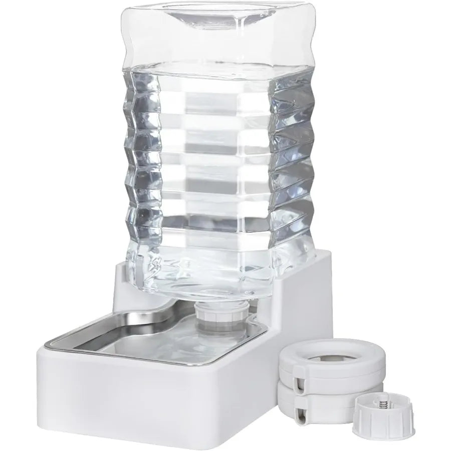 Automatic Pet Water Dispenser With Gravity Fed Stainless Bowl