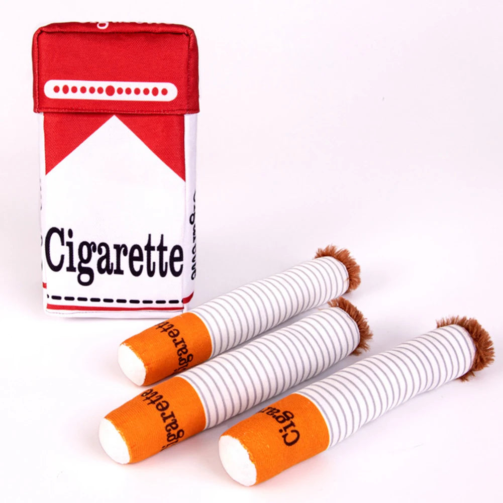 APWIKOGER Cigarettes Dog Toy Imitation Cigar Plush Chew Toy