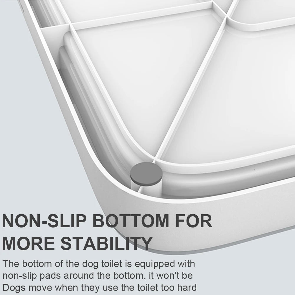 Alloet Dog Potty Tray With Pee Wall Pan For Indoor Training Portable Non Slip Base Home Use