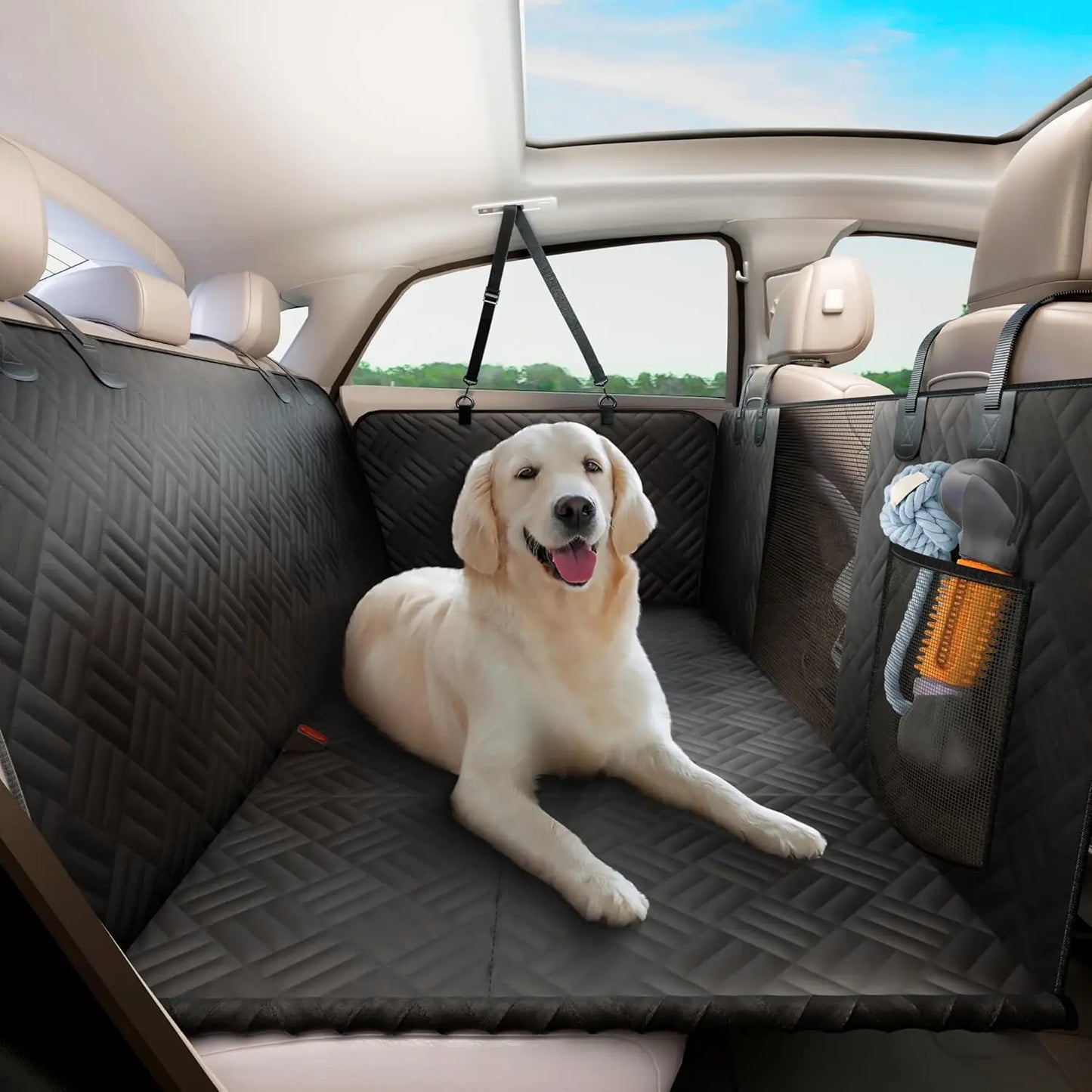 Zhejiang Brand Car Rear Seat Dog Cover Hammock Washable 400lb Capacity Durable