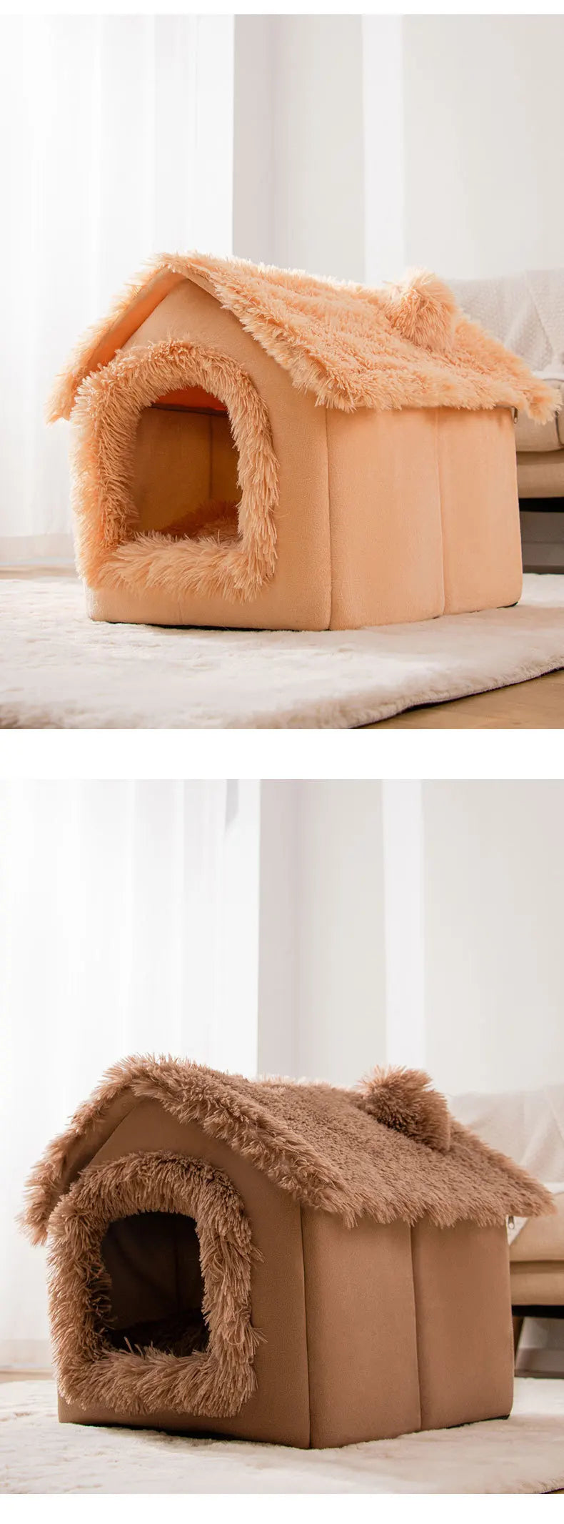 Guangdong Indoor Dog Kennel Soft Bed Cave Removable Portable