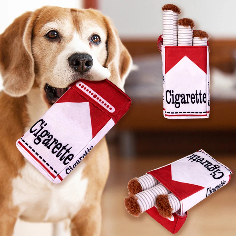 APWIKOGER Cigarettes Dog Toy Imitation Cigar Plush Chew Toy