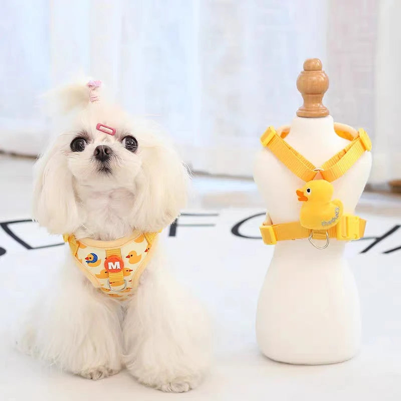 Cartoon Duck Dog Harness And Leash Set By NONE