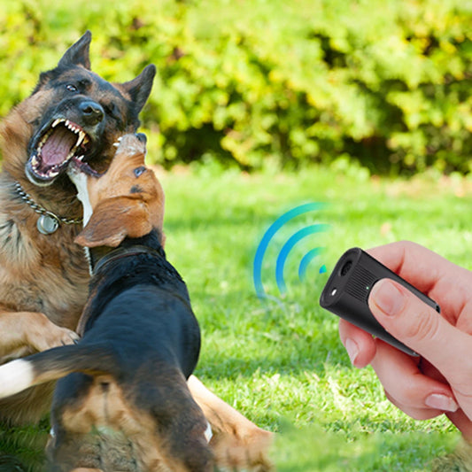 Ultrasonic Bark Deterrent With LED Flashlight Rechargeable For Quiet Dog Training