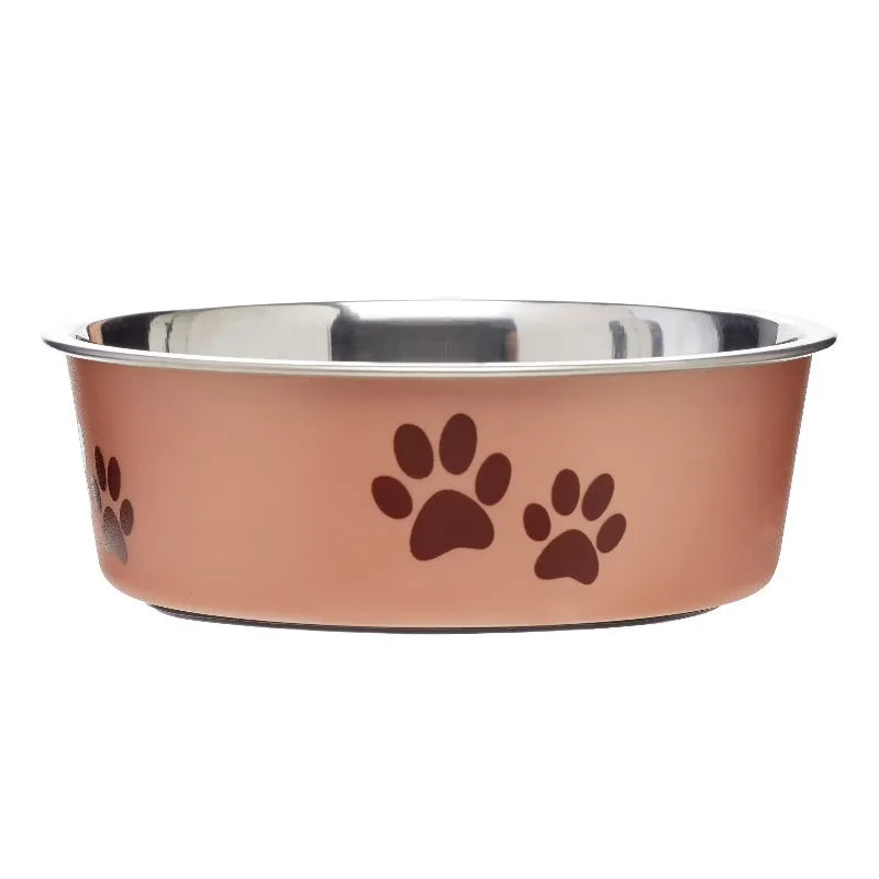 Stainless Steel Slow Feeder Dog Bowl Helps Prevent Gulping