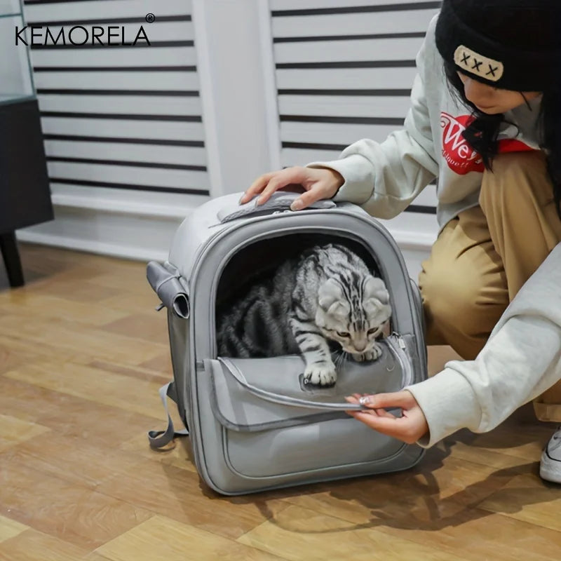 KEMORELA Breathable Foldable Pet Carrier Backpack For Cats And Dogs