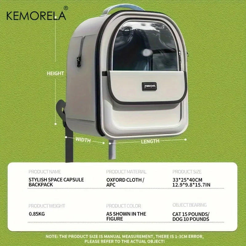 KEMORELA Breathable Foldable Pet Carrier Backpack For Cats And Dogs