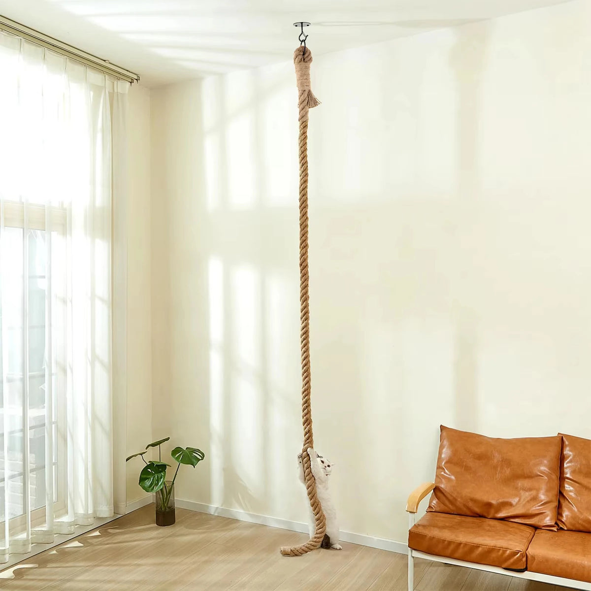 CWV Cat Sisal Climbing Rope Scratching Post For Indoor Cats