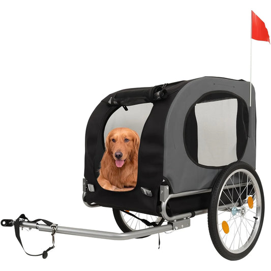 HiMiss Durable Dog Bicycle Trailer Jogging Transport