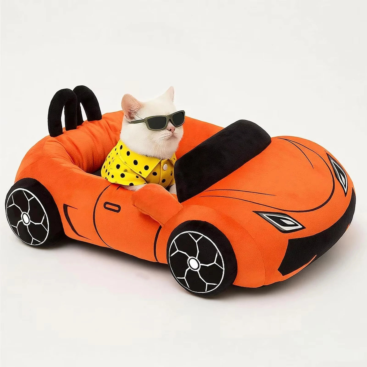 CWV Supercar Cat Bed Soft Washable Coral Fleece Pet Mat