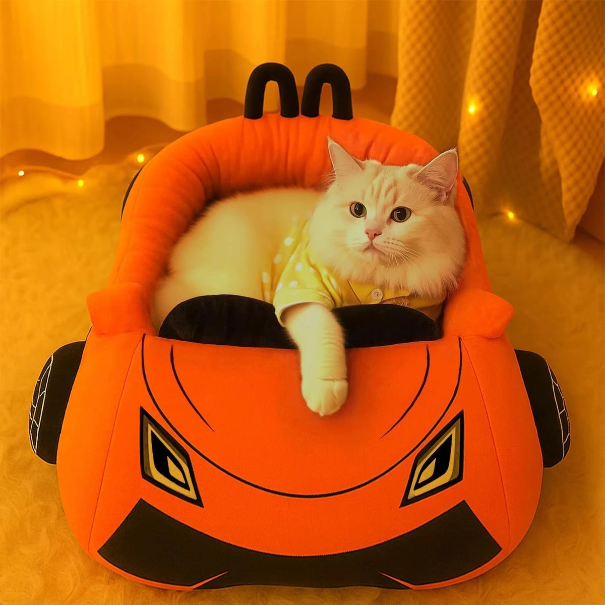 CWV Supercar Cat Bed Soft Washable Coral Fleece Pet Mat
