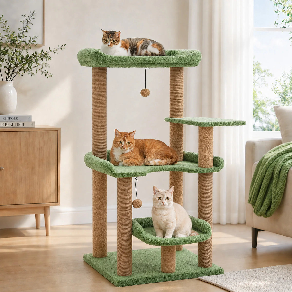PAWZ Road Multi Level Cat Tree With Scratching Posts