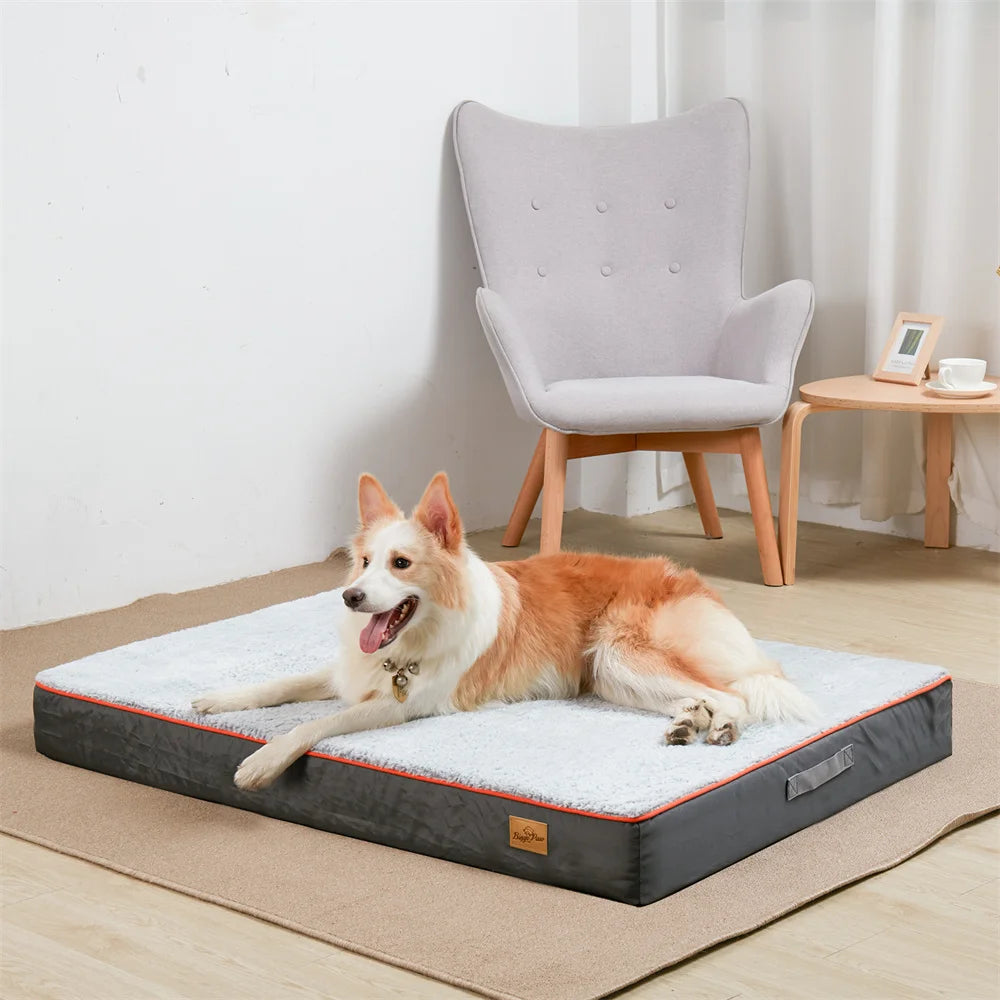 BORWARTCN Premium Orthopedic Memory Foam Dog Bed Waterproof