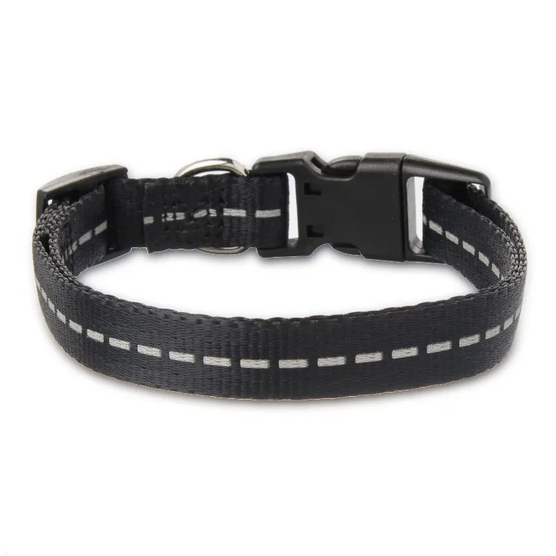 Reflective Polyester Adjustable Dog Collar For Comfortable Everyday Wear