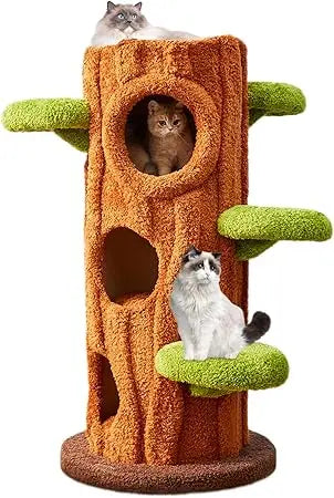 MKDK Luxury Natural Cat Tree Indoor Multi Level Tower