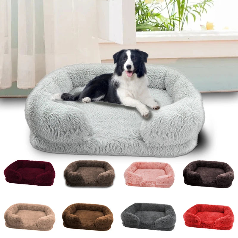 CN Jiangsu Thickened Orthopedic Dog Bed For Large Dogs With Plush Removable Cover