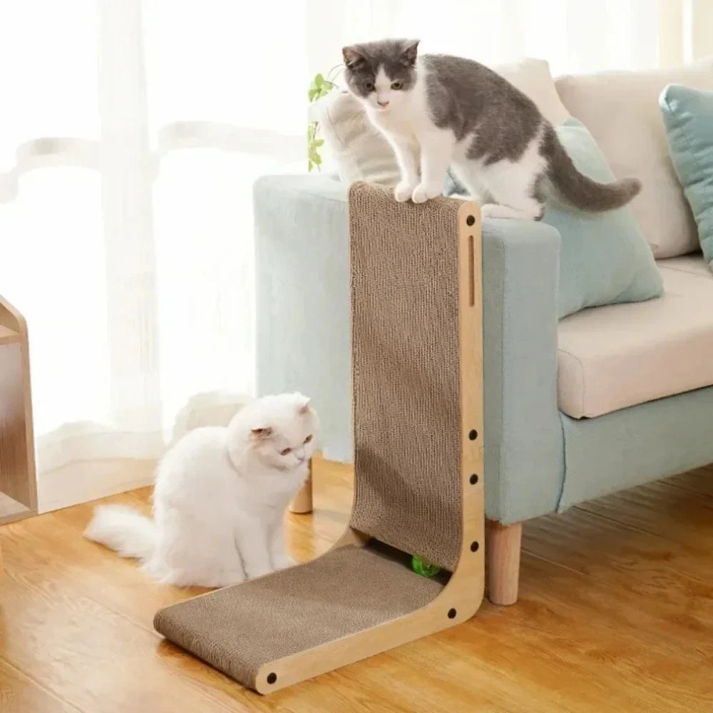 L Shape Cat Scratcher for Indoor Cats Furniture Protection Pad