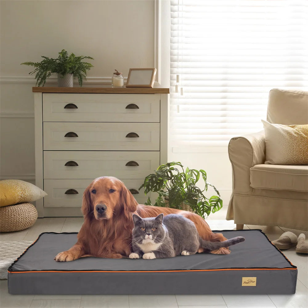 BORWARTCN Premium Orthopedic Memory Foam Dog Bed Waterproof